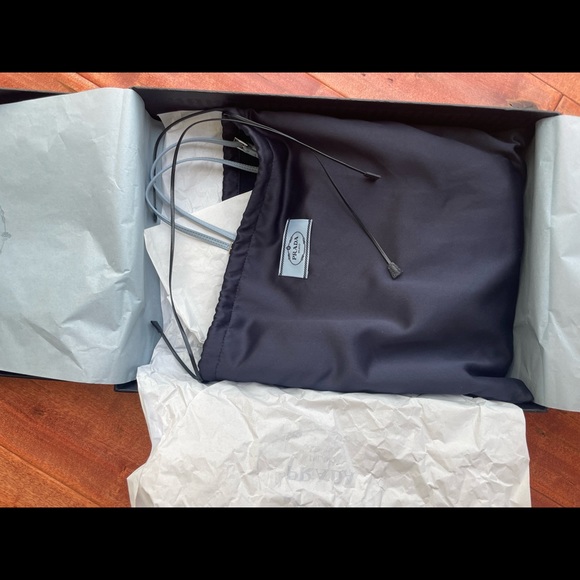 Prada Crystal Crossbody Satin Handbag Celeste Blue - NEW season Re Edition NWT! - Picture 7 of 9